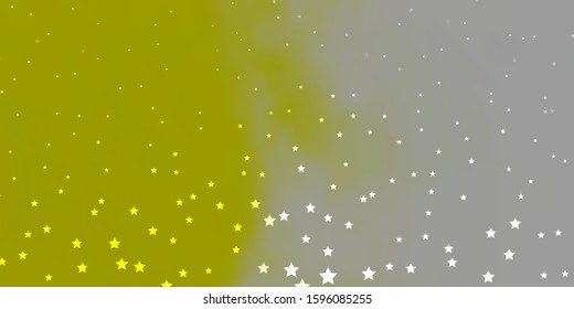 Dark Yellow vector pattern with abstract stars. Modern geometric abstract illustration with stars. Design for your business promotion.