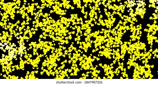 Dark yellow vector pattern with abstract shapes. Colorful abstract forms with gradient in simple style. Background for cell phones.