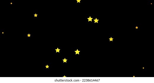 Dark Yellow vector pattern with abstract stars. Decorative illustration with stars on abstract template. Theme for cell phones.