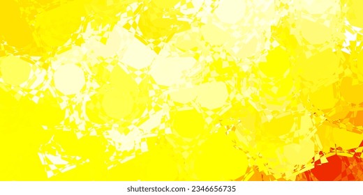 Dark Yellow vector pattern with abstract shapes. Illustration with colorful shapes in abstract style. Simple illustration for your web site.