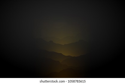 Dark Yellow vector pattern with bent lines. Colorful abstract illustration with gradient lines. A completely new template for your business design.
