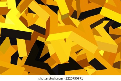 Dark Yellow vector pattern with christmas stars. Blurred decorative design in simple style with stars. Template for cosmic backgrounds.