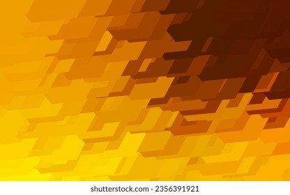 Patrón vector amarillo oscuro con hexágonos coloridos. Desenfoque del fondo con hexágonos coloridos. Patrón de textura de papel pintado.