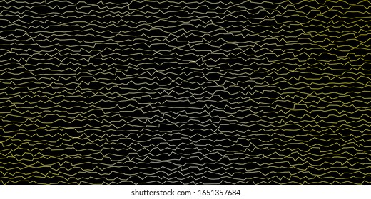 Dark Yellow vector pattern with curves. Colorful illustration, which consists of curves. Template for your UI design.