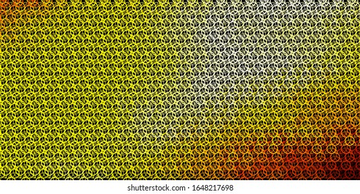 Dark Yellow vector pattern with magic elements. Abstract illustration with gothic gradient shapes. Simple design for occult depiction.