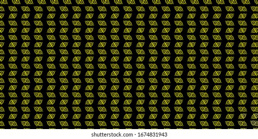 Dark Yellow vector pattern with magic elements. Illustration with magical signs of spiritual power. Best design halloween events.