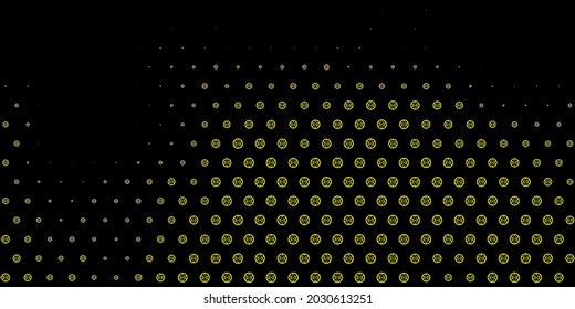 Dark Yellow vector pattern with magic elements. Illustration with magical signs of spiritual power. Background for esoteric, mystic designs.