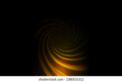 Dark Yellow vector pattern with night sky stars. Space stars on blurred abstract background with gradient. Pattern for astrology websites.