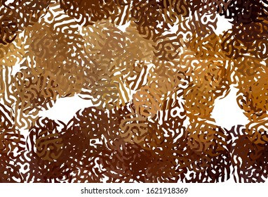 Dark Yellow vector pattern with random forms. Decorative design in abstract style with random forms. Background for a cell phone.