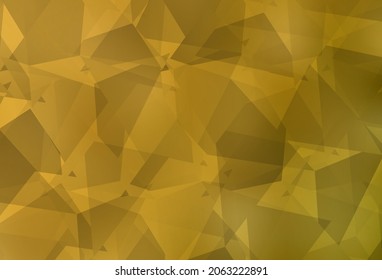 Dark Yellow vector pattern with random polygonals. Decorative design in abstract style with random forms. Simple design for your web site.