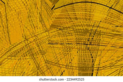 Dark Yellow vector pattern with random forms.