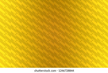 Dark Yellow vector pattern with sharp lines. Shining colored illustration with sharp stripes. Smart design for your business advert.