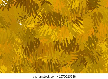 Dark Yellow vector pattern with sharp lines. Colorful shining illustration with lines on abstract template. Pattern for ad, booklets, leaflets.