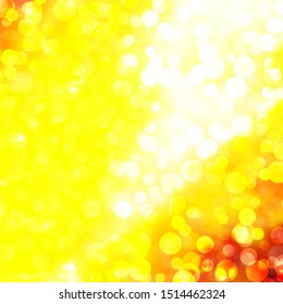 Dark Yellow vector pattern with spheres. Colorful illustration with gradient dots in nature style. Pattern for websites.