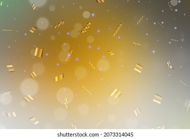 Dark Yellow vector pattern with spheres. Modern abstract illustration with colorful water drops. Simple design for your web site.