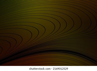 Dark Yellow vector pattern with wry lines. Modern gradient abstract illustration with bandy lines. Pattern for your business design.