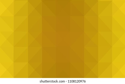 Dark Yellow vector polygon abstract backdrop. Polygonal abstract illustration with gradient. Brand new design for your business.