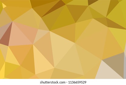 Dark Yellow vector polygon abstract backdrop. Geometric illustration in Origami style with gradient.  Brand new style for your business design.