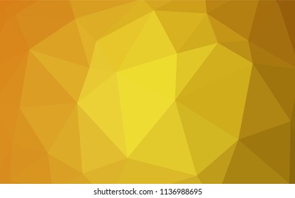 Dark Yellow vector polygon abstract backdrop. Colorful abstract illustration with triangles. A completely new design for your leaflet.