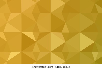 Dark Yellow vector polygon abstract background. Colorful illustration in abstract style with triangles. The best triangular design for your business.