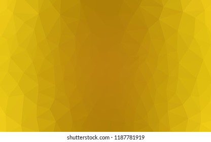 Dark Yellow vector polygon abstract background. Shining polygonal illustration, which consist of triangles. New template for your brand book.