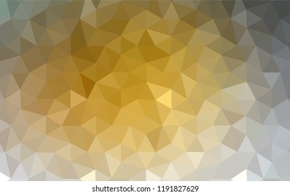 Dark Yellow vector polygon abstract backdrop. Triangular geometric sample with gradient.  Polygonal design for your web site.
