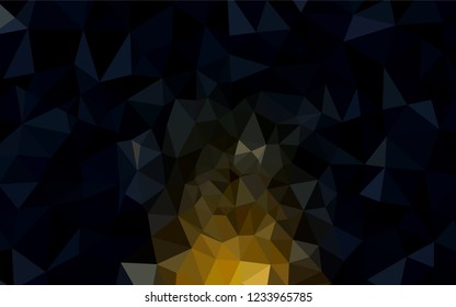 Dark Yellow vector polygon abstract background. Shining polygonal illustration, which consist of triangles. Textured pattern for your backgrounds.