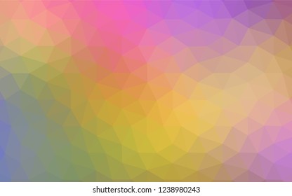 Dark Yellow vector polygon abstract backdrop. Colorful illustration in polygonal style with gradient. Brand new style for your business design.
