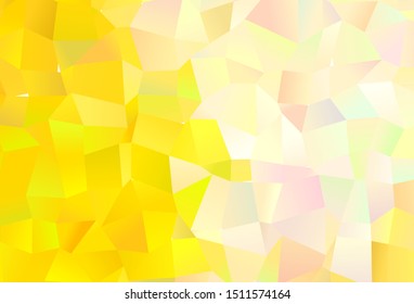 Dark Yellow vector polygon abstract layout. A sample with polygonal shapes. New template for your brand book.