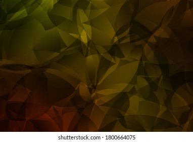 Fondo abstracto de polígono vector oscuro amarillo. Ilustración colorida en estilo abstracto con triángulos. Nuevo estilo para su diseño de negocio.