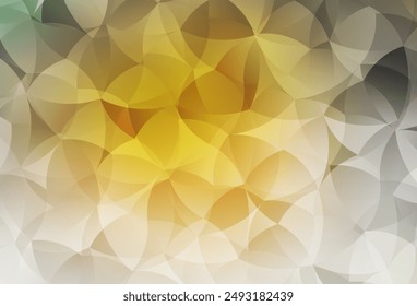 Fondo abstracto del polígono del Vector amarillo oscuro. Ilustración geométrica creativa en estilo Origami con gradiente. Una nueva textura para tu Sitio web.