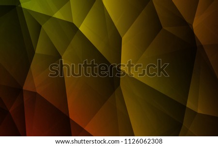 Dark Yellow vector polygon abstract layout. Colorful abstract illustration with triangles. A completely new design for your leaflet.