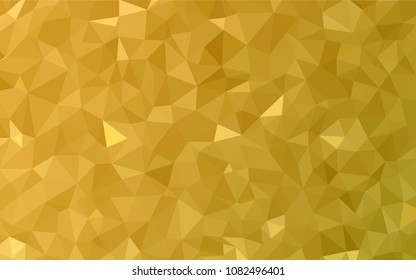 Dark Yellow vector polygonal background. Shining colorful illustration with triangles. Pattern for a brand book's backdrop.