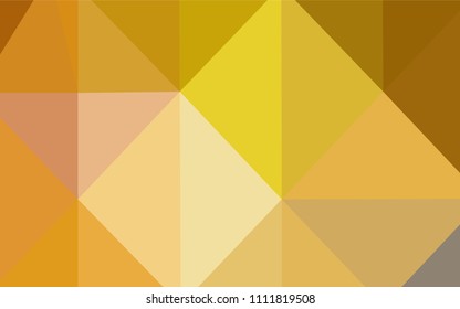 Dark Yellow vector polygonal background. Geometric illustration in Origami style with gradient.  That pattern can be used as a part of a brand book.