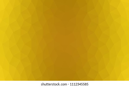 Dark Yellow vector polygonal background. Triangular geometric sample with gradient.  Pattern for a brand book's backdrop.