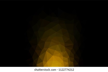 Dark Yellow vector polygonal background. Geometric illustration in Origami style with gradient.  Template for cell phone's backgrounds.