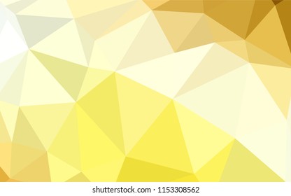 Dark Yellow vector polygonal background. A completely new color illustration in a polygonal style. A completely new design for your leaflet.