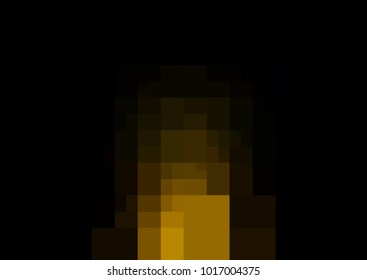 Dark Yellow vector polygonal illustration, which consist of rectangles. Rectangular pattern for your business design. Geometric background in Origami style with gradient. 