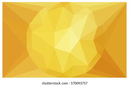 Dark Yellow vector polygonal illustration, which consist of triangles with a gemstone in center. Triangular design of a huge diamond for your business. Creative geometric background of gems.