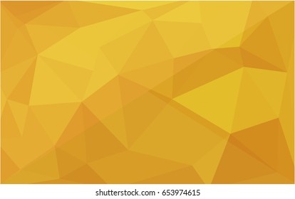Dark Yellow vector polygonal illustration, which consist of triangles. Triangular design for your business. Creative geometric background in Origami style with gradient