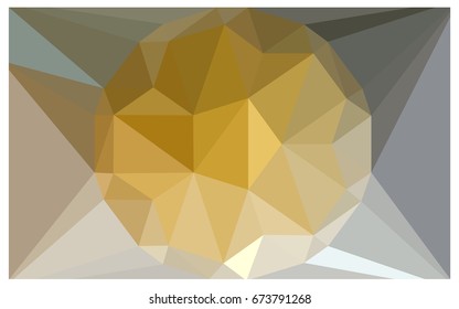 Dark Yellow vector polygonal illustration, which consist of triangles with a gemstone in center. Triangular design of a huge diamond for your business. Creative geometric background of gems.