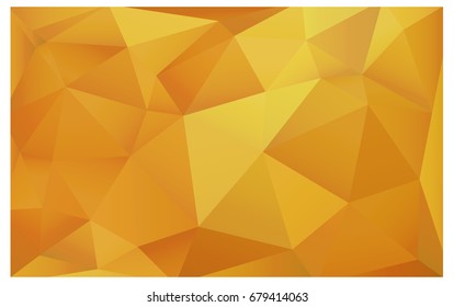 Dark Yellow vector polygonal illustration, which consist of triangles. Triangular design for your business. Creative geometric background in Origami style with gradient