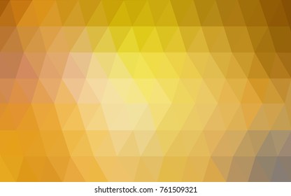 Dark Yellow vector polygonal illustration, which consist of triangles. Triangular design for your business. Creative geometric background in Origami style with gradient