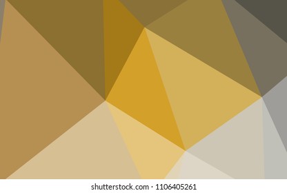 Dark Yellow vector polygonal pattern. Geometric illustration in Origami style with gradient.  Completely new template for your banner.