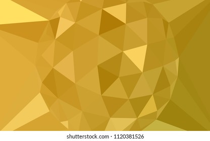 Dark Yellow vector polygonal template with a diamond. Colorful illustration in a polygonal style. Brand new style for your business design.