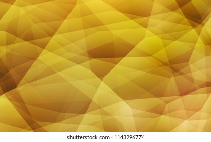 Dark Yellow vector polygonal template. Creative geometric illustration in Origami style with gradient. Triangular pattern for your design.