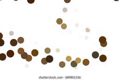 Dark Yellow vector red pattern of geometric circles, shapes. Colorful mosaic banner. Geometric background with colored disks.