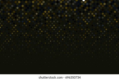 Dark Yellow vector red pattern of geometric circles, shapes. Colorful mosaic banner. Geometric background with colored disks.