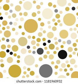 Dark Yellow vector seamless background with bubbles. Glitter abstract illustration with blurred drops of rain. New design for ad, poster, banner of your website.