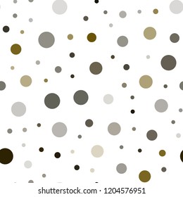 Dark Yellow vector seamless background with bubbles. Blurred bubbles on abstract background with colorful gradient. Trendy design for wallpaper, fabric makers.